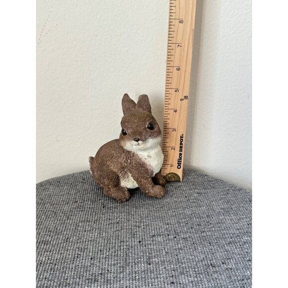 Naturecraft Pair Of Bunny Rabbit Resin Brown Tan White Cream Decor Statue Figuri - Picture 11 of 16